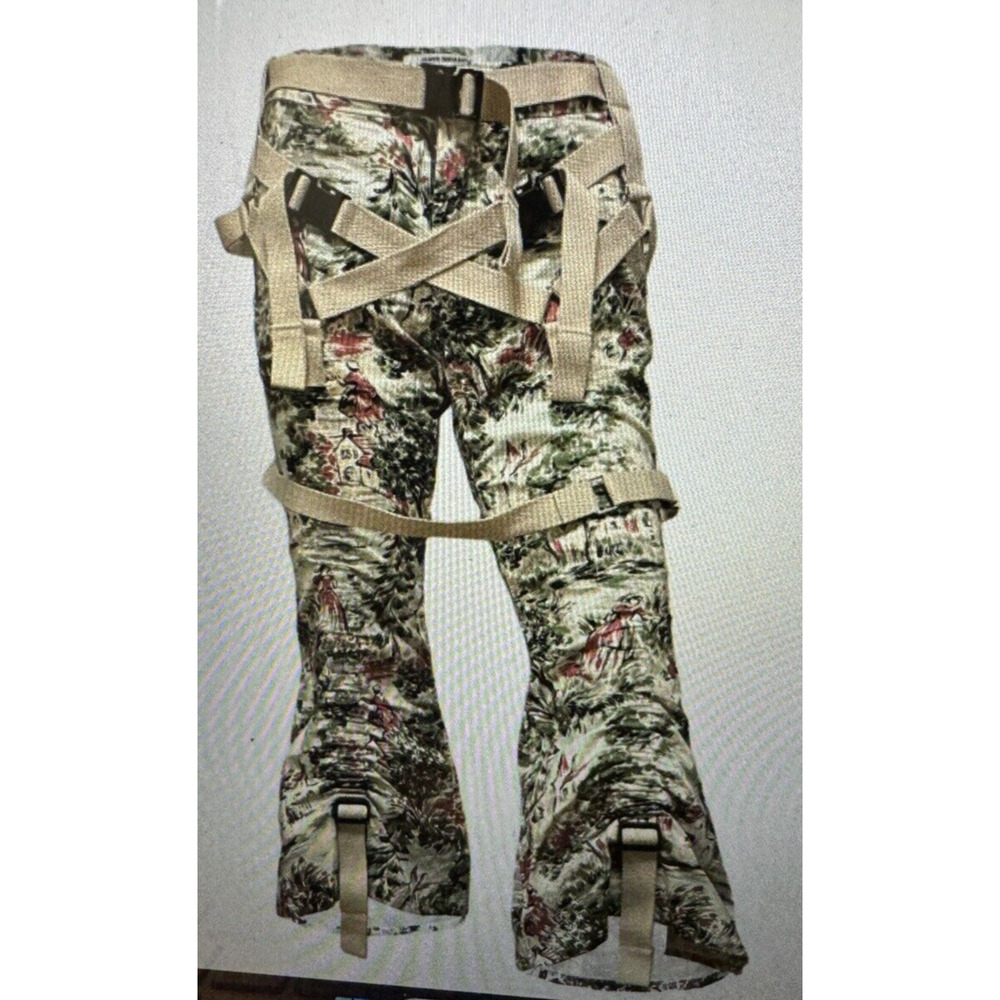 Junya Watanabe Vintage Y2K Woman's 02 Parachute Bondage Pant Pictorial Print
